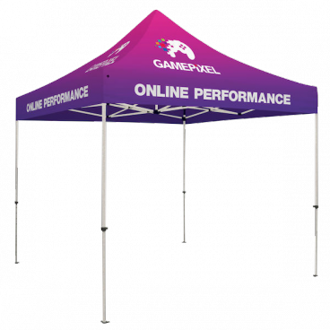 10FT TENT WITH CUSTOM PRINTED SIDES